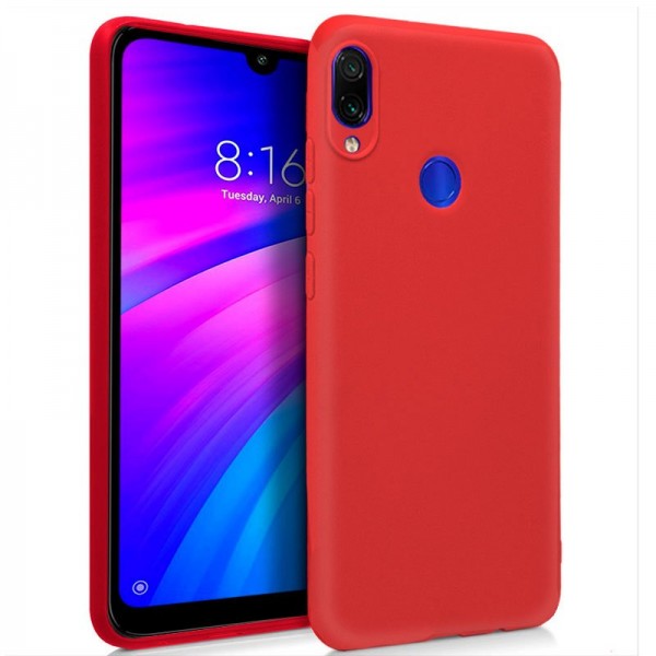 Funda COOL Silicona para Xiaomi Redmi 7 (Rojo)