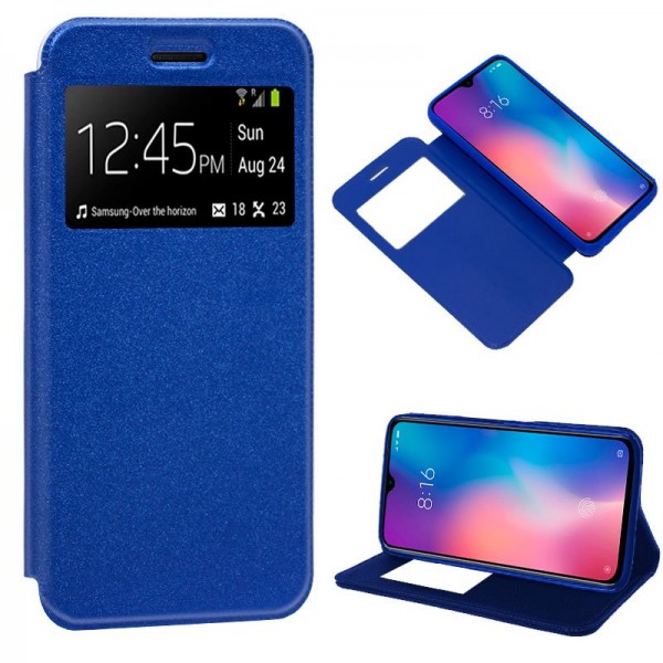 Funda COOL Flip Cover para Xiaomi Mi 9 SE Liso Azu...