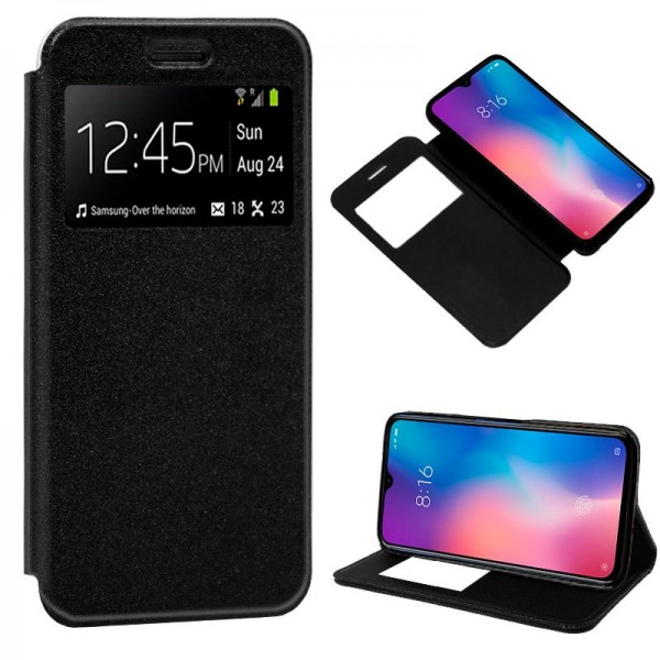 Funda COOL Flip Cover para Xiaomi Mi 9 SE Liso Neg...