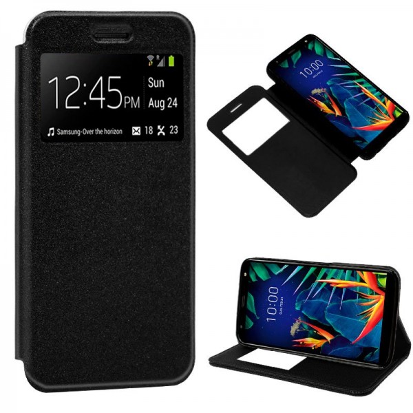 Funda Flip Cover para LG K40 Liso Negro
