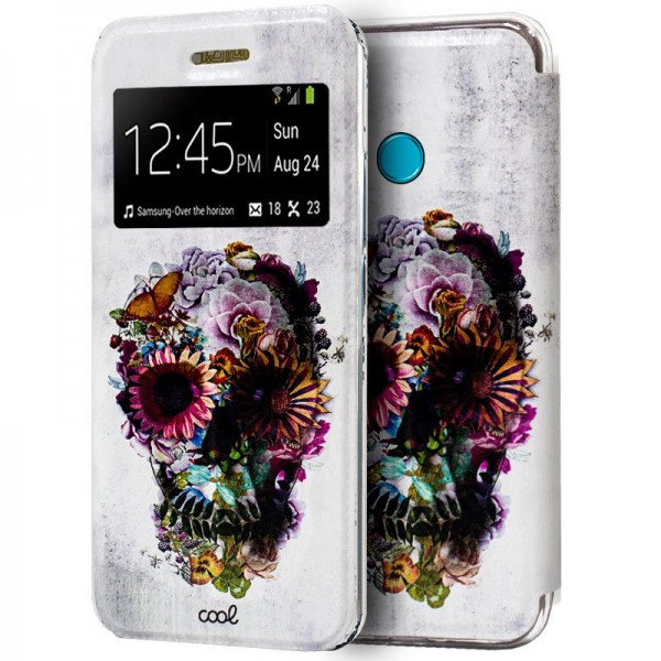 Funda Flip Cover Huawei P30 Lite Dibujos Calavera