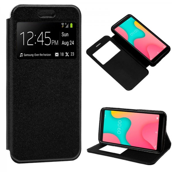 Funda COOL Flip Cover para Wiko Y60 Liso Negro