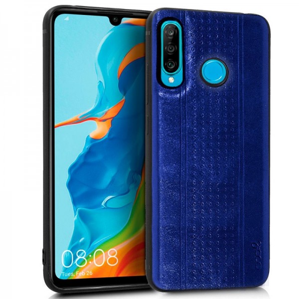 Carcasa Huawei P30 Lite Leather Piel Azul