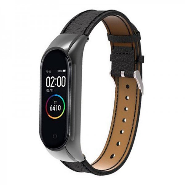 Correa Xiaomi Mi Band 4 / 3 Piel Negro + Carcasa M...