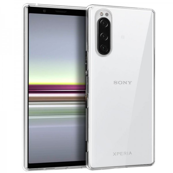 Funda COOL Silicona para Sony Xperia 5 (Transparen...