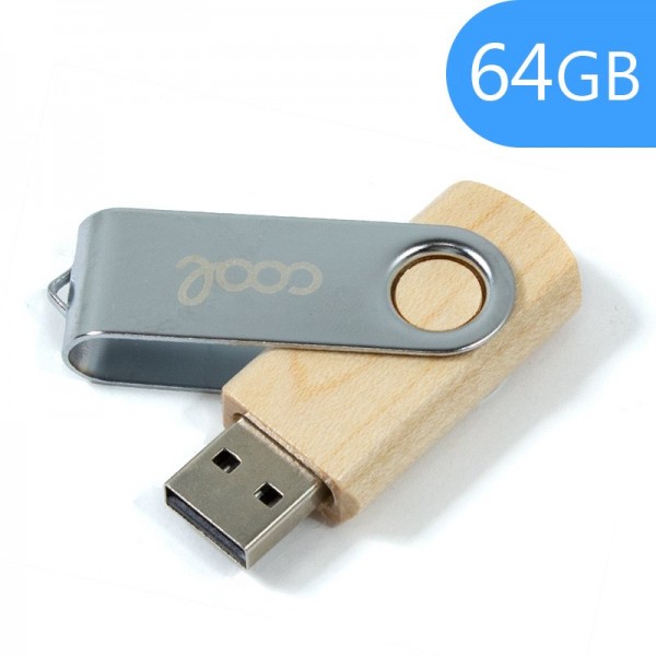 Pen Drive USB x64 GB 2.0 COOL Madera