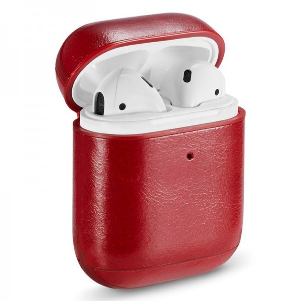 Funda Soft COOL para Apple Airpods (Leather Rojo)
