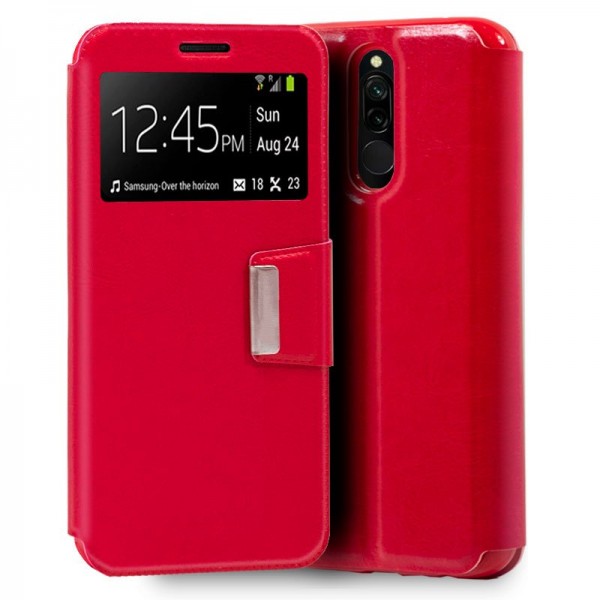 Funda Flip Cover Xiaomi Redmi 8 / 8A Liso Rojo