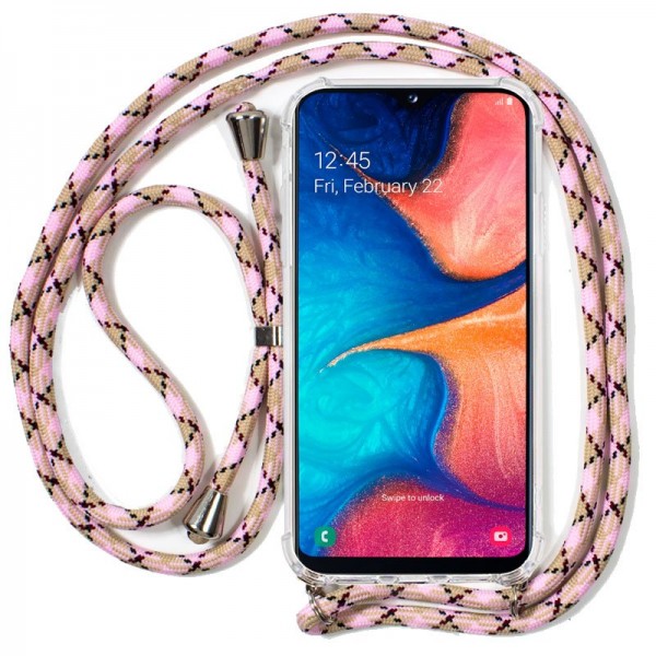 Carcasa Samsung A202 Galaxy A20e Cordón Rosa