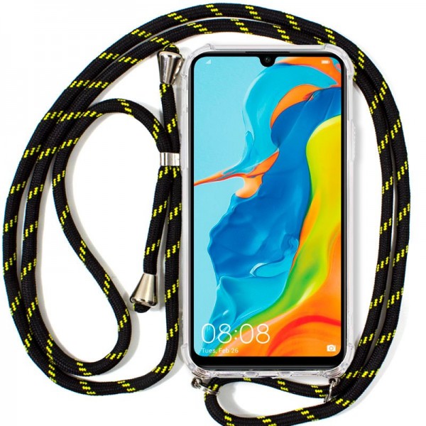 Carcasa Huawei P30 Lite Cordón Negro-Amarillo