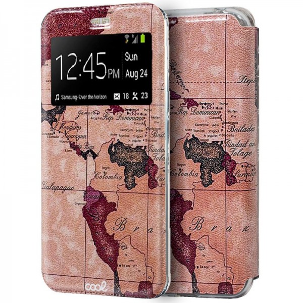 Funda COOL Flip Cover para Xiaomi Mi 9 Dibujos Map...