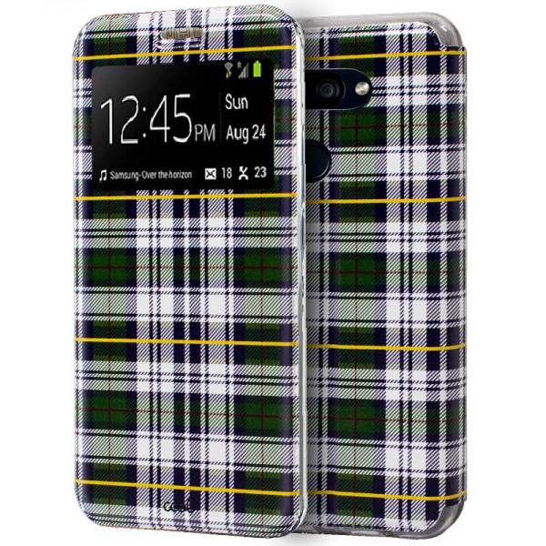 Funda Flip Cover LG K40s Dibujos Cuadros