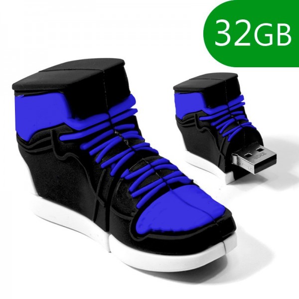 Pen Drive USB x32 GB Silicona Zapatilla Azul