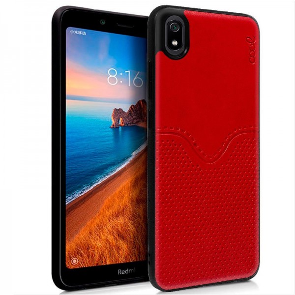 Carcasa Xiaomi Redmi 7A Leather Piel Rojo