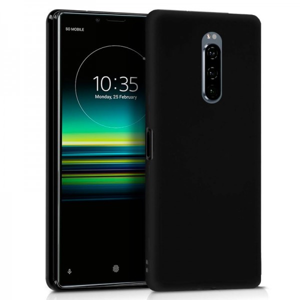 Funda COOL Silicona para Sony Xperia 1 (Negro)