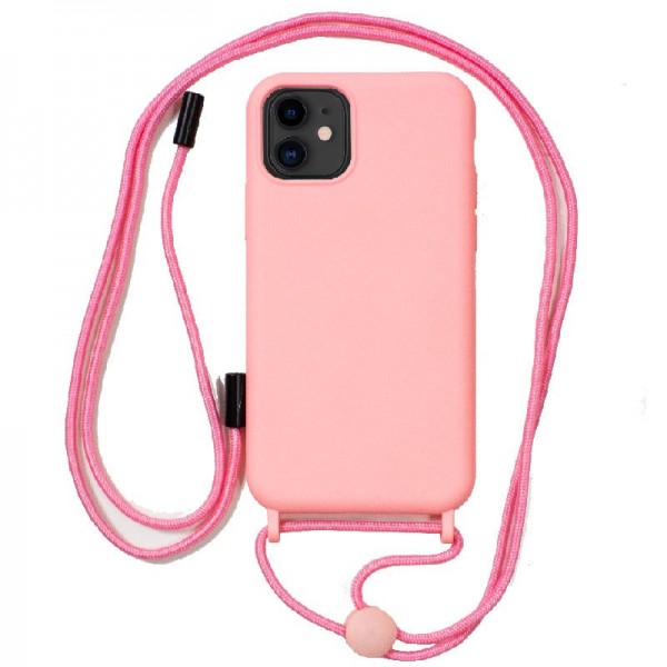 Carcasa iPhone 11 Cordón Liso Rosa