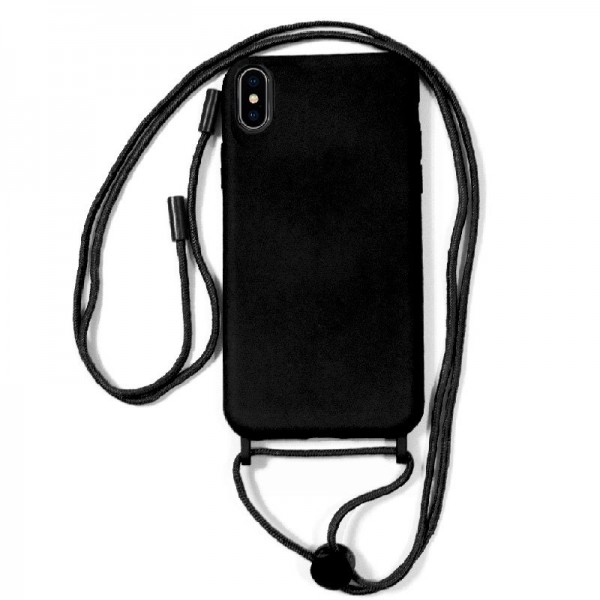 Carcasa COOL para iPhone XS Max Cordón Liso Negro