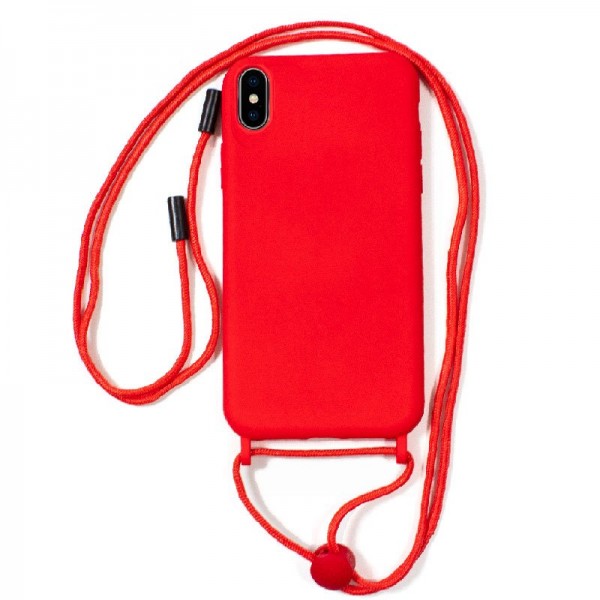 Carcasa COOL para iPhone XS Max Cordón Liso Rojo