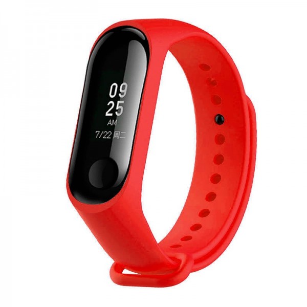 Correa Xiaomi Mi Band 3 / Mi Band 4 Liso Rojo