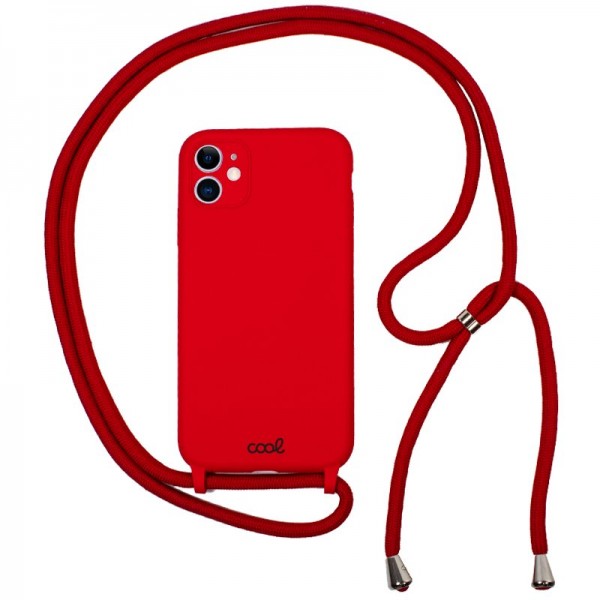 Carcasa COOL para iPhone 11 Cordón Liso Rojo