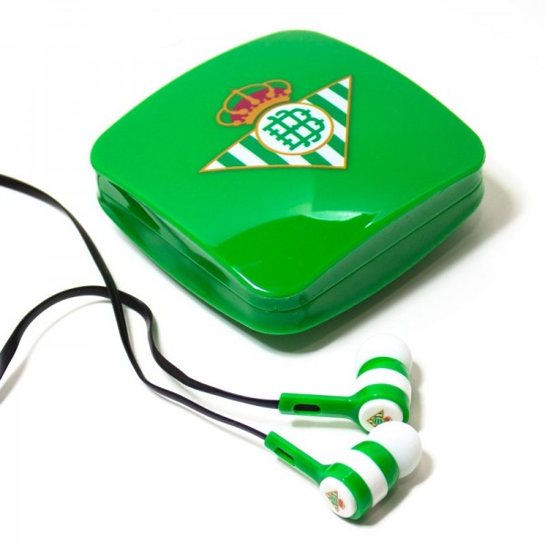 Auriculares Botón Stereo Jack 3.5 mm Licencia Fútbol Real Betis