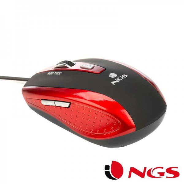 Ratón Usb NGS Tick Rojo