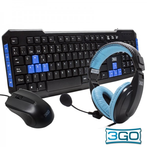 Teclado USB PC USB Kit Raton y Auriculares Stereo ...