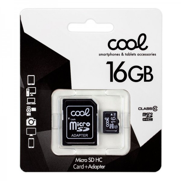 Tarjeta Memoria Micro SD con Adapt. x16 GB COOL (C...