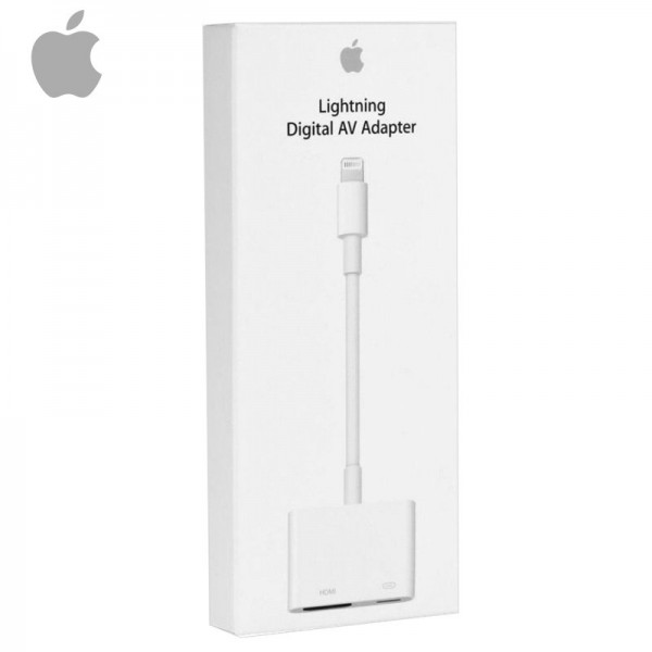 Cable HDMI Adaptador Original Lighting iPhone 6 / iPhone 7 / iPhone 8 /  iPad (Con Blister)